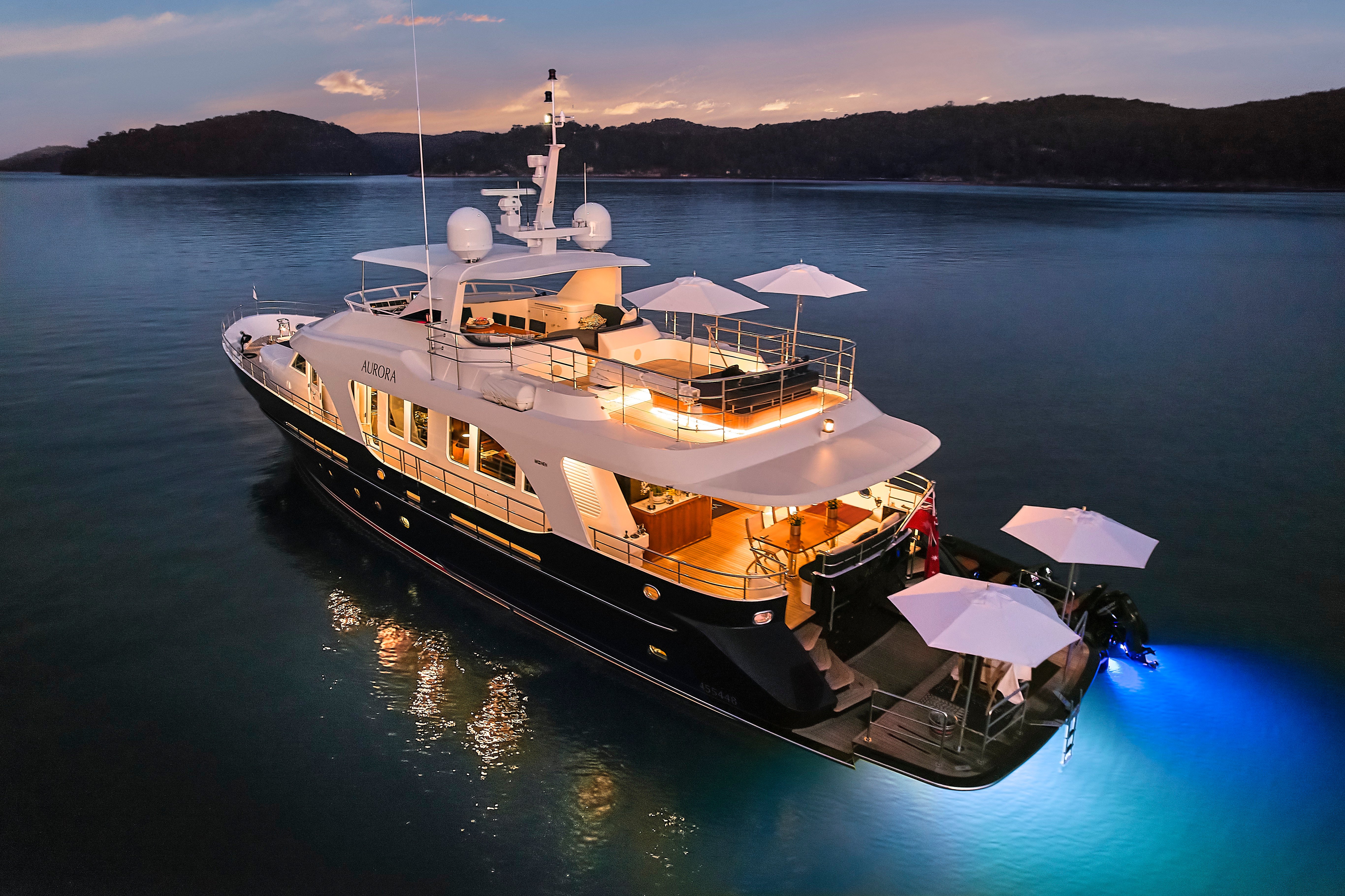 Aurora Luxury Superyacht Hire Sydney